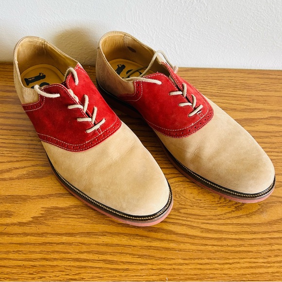 1901 Men’s Red leather Saddle Up classic dress shoe - Picture 2 of 6